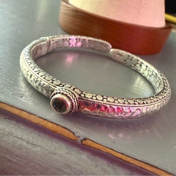 Sarda 925 Sterling Silver Hinged Bangle Bracelet - Picture 4 of 15